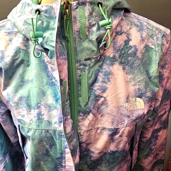 NWOT North Face Antora Print Large Parka DryVent Mid Length Jacket Mothers Day ❤ - Picture 3 of 16